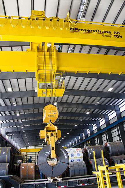 Overhead crane loading